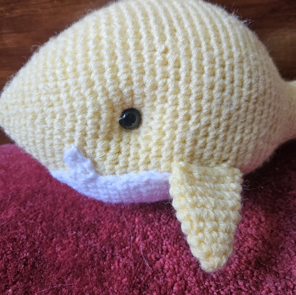 Crochet Yellow Shark Amigurumi Doll - Picture 8 of 11